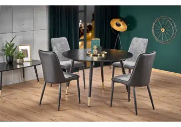 Kulatý jídelní stůl MUSINI, černá