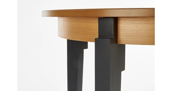 Kulatý jídelní stůl SERDICA, dub medový/grafit