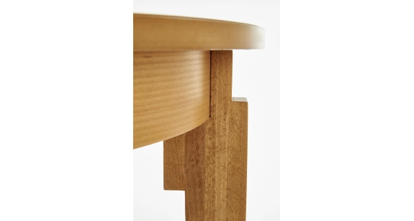 Kulatý jídelní stůl SERDICA, dub medový