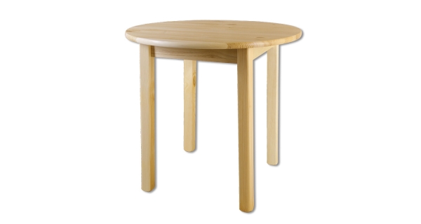 Kulatý jídelní stůl TUNGURA, průměr 100 cm, masiv borovice, moření: …