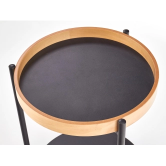 Kulatý stolek STENHOLM, dub/černá