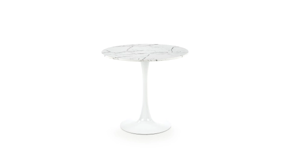 Kulatý stůl CLOVE, bílý mramor