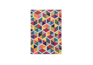 Kusový koberec, bavlna/polyester, nízký vlas, protiskluzový, 80 x 150 cm 