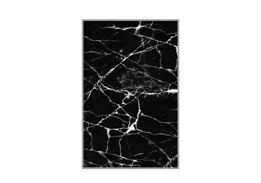 Kusový koberec do předsíně, černý mramor, 80 x 150 cm 