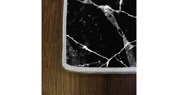 Kusový koberec do předsíně, černý mramor, 80 x 150 cm 