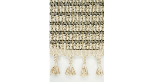 Kusový koberec, kulatý, syntetický, bez vlasu, béžový, 100 cm