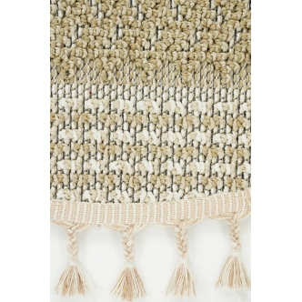 Kusový koberec, kulatý, syntetický, bez vlasu, šedý, 100 cm