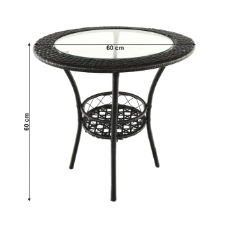 KYRYS, zahradní ratanový set 1+2, hnědá