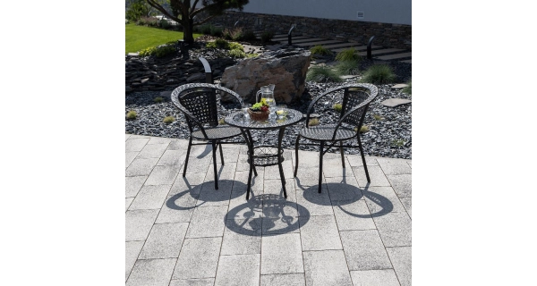 KYRYS, zahradní ratanový set 1+2, hnědá