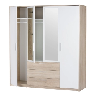 LANAI, šatní skříň, dub sonoma/bílá