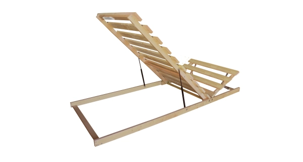 Laťový rošt KUVAS v rámu 200x90 cm, nožní výklop