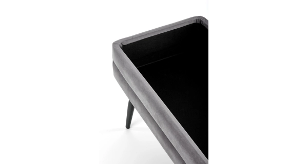 Lavice BARIS, šedá/černá