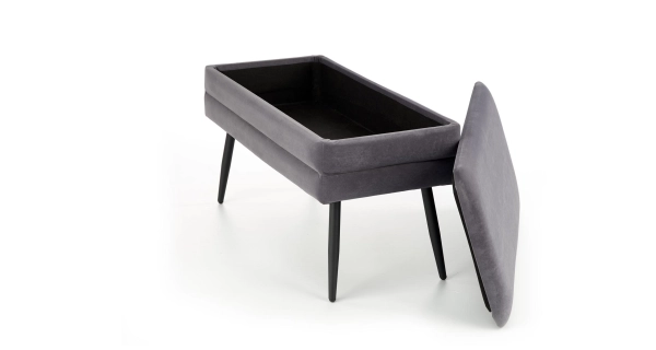 Lavice BARIS, šedá/černá