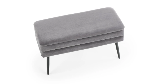 Lavice BARIS, šedá/černá