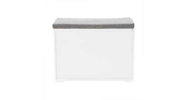 Lavice s botníkem KYTROS, bílá/šedá