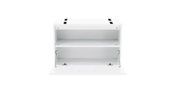 Lavice s botníkem KYTROS, bílá/šedá