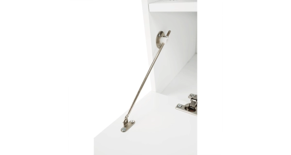 Lavice s botníkem KYTROS, bílá/šedá