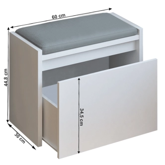 Lavice s úložným prostorem SUMMIT, bílá