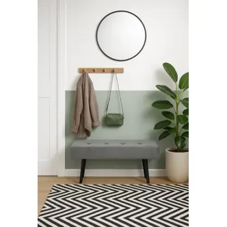 Lavice ZOREL, šedá látka/černá