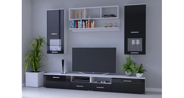 LED osvětlení obývací stěny PLACIDO 2 ks, modrá