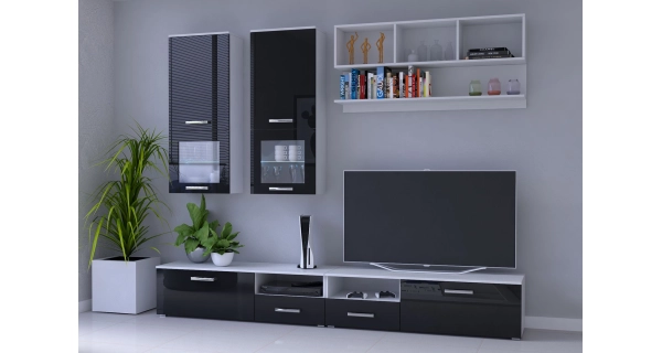 LED osvětlení obývací stěny PLACIDO 2 ks, modrá