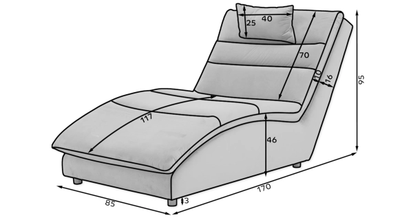 Lenoška CLEUCH 01, světle šedá látka