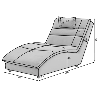 Lenoška CLEUCH 12, zelená látka
