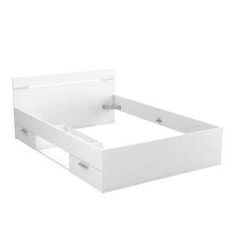 LETENYE, postel 140x190 cm, bílá