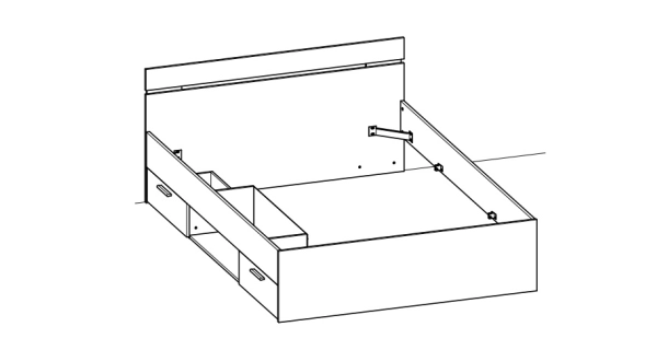 LETENYE, postel 140x200 cm, bílá