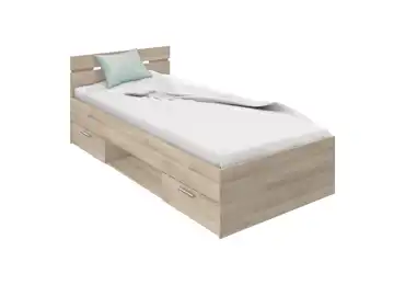 LETENYE, postel 90x200 cm, dub kronberg