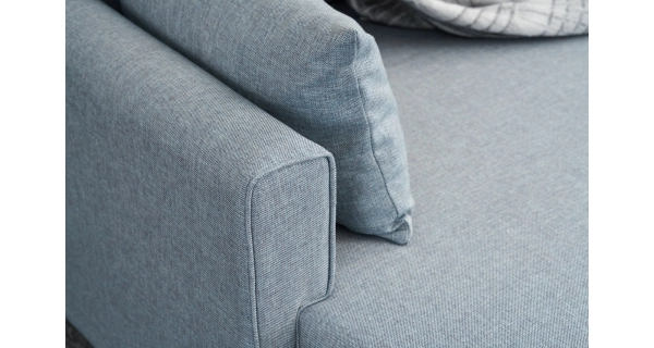 Levá rohová sedačka s taburetem AMARA, modrá