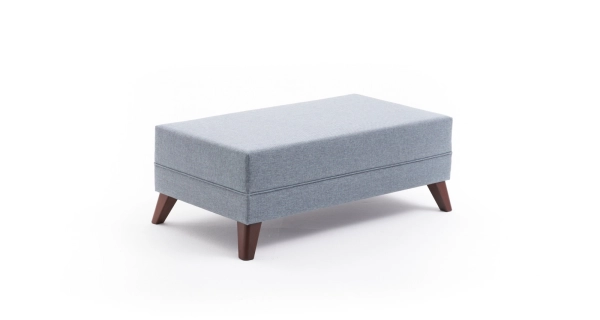 Levá rohová sedačka s taburetem AMARA, modrá