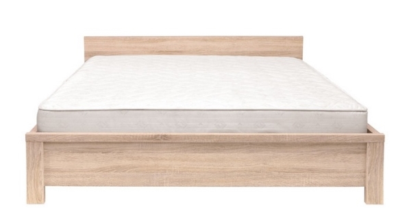 LOBATES postel 160x200 cm bez roštu, dub sonoma, 5 let záruka