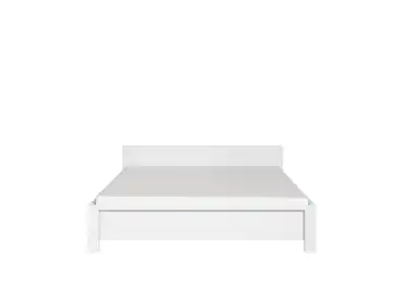 LOBATES postel 160x200 cm, bílá/bílá matná bez roštu