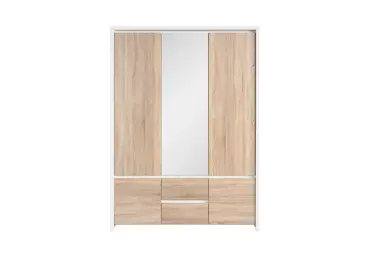 LOBATES skříň 5D2S, bílá/dub sonoma
