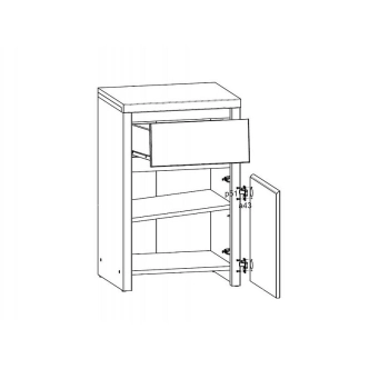 LOBATES skříňka, wenge, 5 let záruka