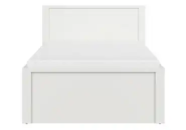 LOBATES vyšší postel 120x200 cm, bílá/bílý mat