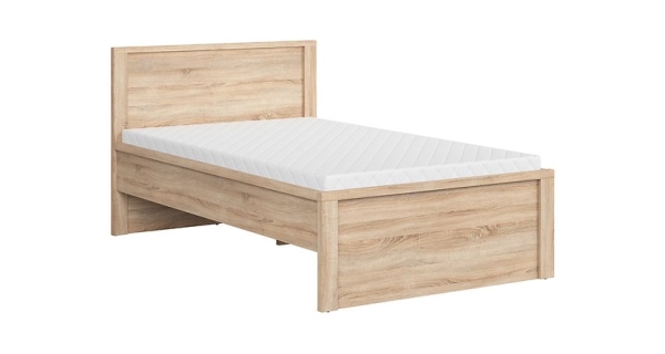 LOBATES vyšší postel 120x200 cm, dub sonoma, 5 let záruka