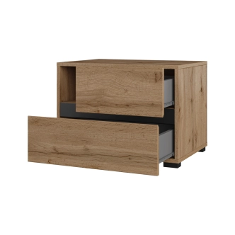 Ložnice BONIFACIO, dub wotan/černá