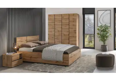 Ložnice BONIFACIO, dub wotan/černá