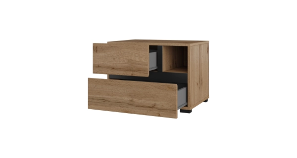 Ložnice BONIFACIO, dub wotan/černá