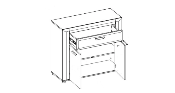 Ložnice FILIPPOPOLI 1, dub evoke/bílá alpský lesk