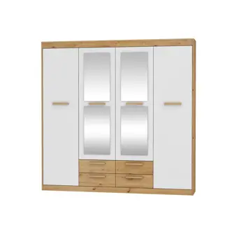 Ložnice GATTON 2, dub artisan/bílý lesk