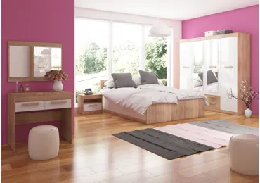 Ložnice GATTON 2, dub sonoma/bílý lesk