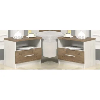 Ložnice KABIR 1 s postelí 160x200 cm, borovice andersen/dub april