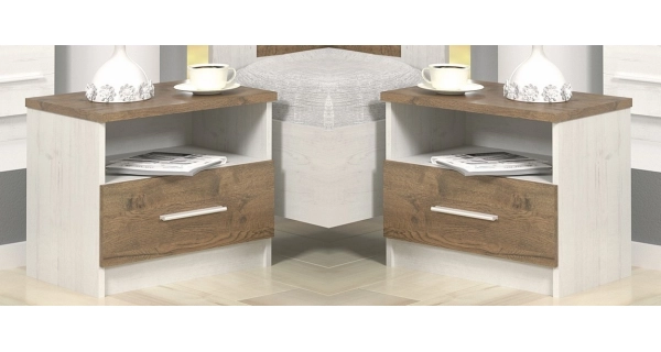 Ložnice KABIR 1 s postelí 160x200 cm, borovice andersen/dub april