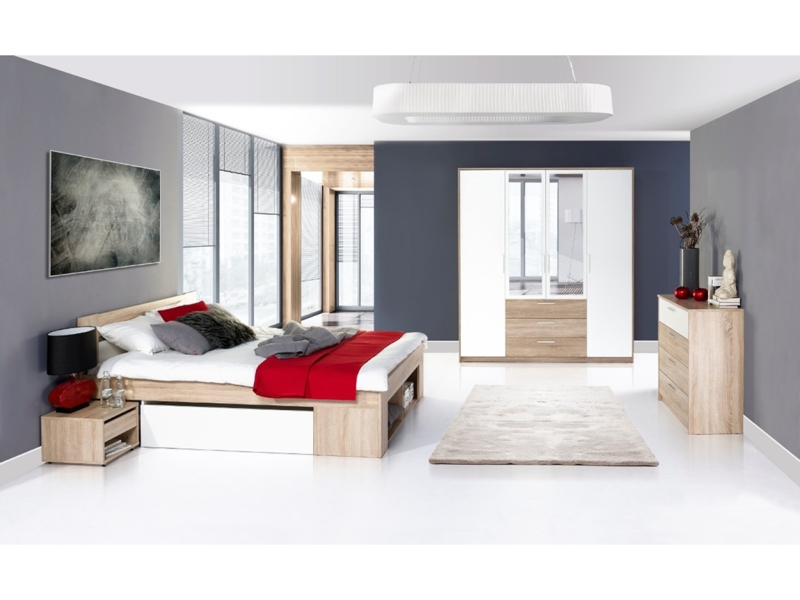 Ložnice LANAI II, dub sonoma/bílá