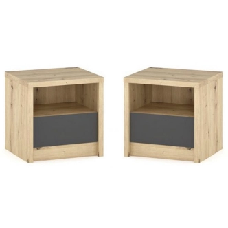 Ložnice MALAITA, dub artisan/šedá