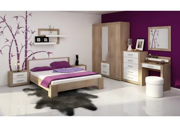 Ložnice MOLTENO, dub sonoma/bílý lesk