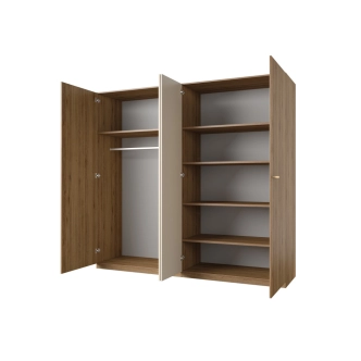 Ložnice NATTAN s postelí 160x200 cm, dub divoký/béžová